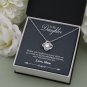 To My Daughter From Mom Message Card Necklace Jewelry