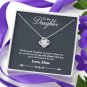 To My Daughter From Mom Message Card Necklace Jewelry