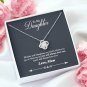 To My Daughter From Mom Message Card Necklace Jewelry