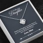 To My Daughter From Mom Message Card Necklace Jewelry