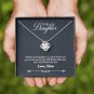 To My Daughter From Mom Message Card Necklace Jewelry