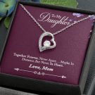 To My Daughter From Mom Necklace With Message Card Gift
