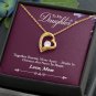 To My Daughter From Mom Necklace With Message Card Gift