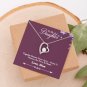 To My Daughter From Mom Necklace With Message Card Gift