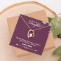 To My Daughter From Mom Necklace With Message Card Gift