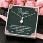 To My Daughter From Mom Message Card Gift Necklace Jewelry