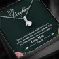 To My Daughter From Mom Message Card Gift Necklace Jewelry