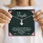 To My Daughter From Mom Message Card Gift Necklace Jewelry