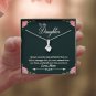 To My Daughter From Mom Message Card Gift Necklace Jewelry