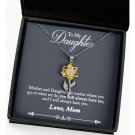 To My Daughter From Mom Necklace With Message Card