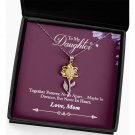 To Daughter From Mom Necklace with Message Card