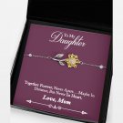 To Daughter From Mom Sunflower Bracelet Jewelry With Message Card