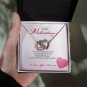 Happy Valentine's Day Heart Necklace Jewelry With Message Card