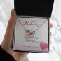 Happy Valentine's Day Heart Necklace Jewelry With Message Card
