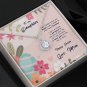 To My Daughter Easter Holiday Message Card Necklace Gift from Mom