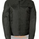 LADIES BLK/GREY LIGHTWEIGHT TEXTILE W/REFLECTIVE PIPING JACKET ZIPOUTLINER