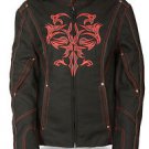 WOMEN'S TEXTILE VENTED JACKET W/REFLECTIVE TRIBAL & PIPING ZIP OUT HOODY FLEECE