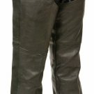 MEN'S MOTORYCLE  CLASSIC BASIC SOFT LEATHER CHAP FULLY MESH LINED BACK POCKET