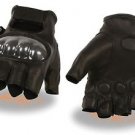 MEN'S KNOCK OUT GLOVE FINGERLESS W/GEL PALM & VERY SOFT HARD CARBON KNUCKLES
