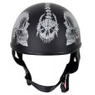 MEN'S DOT APPROVED MOTORCYCLE HELMET WITH WHITE OR RED HORNED SKELETONS