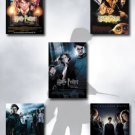 Harry Potter I, II, III, IV, V Movie Poster Set