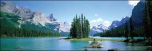 Maligne Lake Mini Door Poster