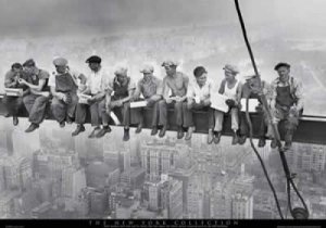 Eating Above Manhattan Poster