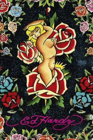 Rose Pin-Up - Ed Hardy Poster