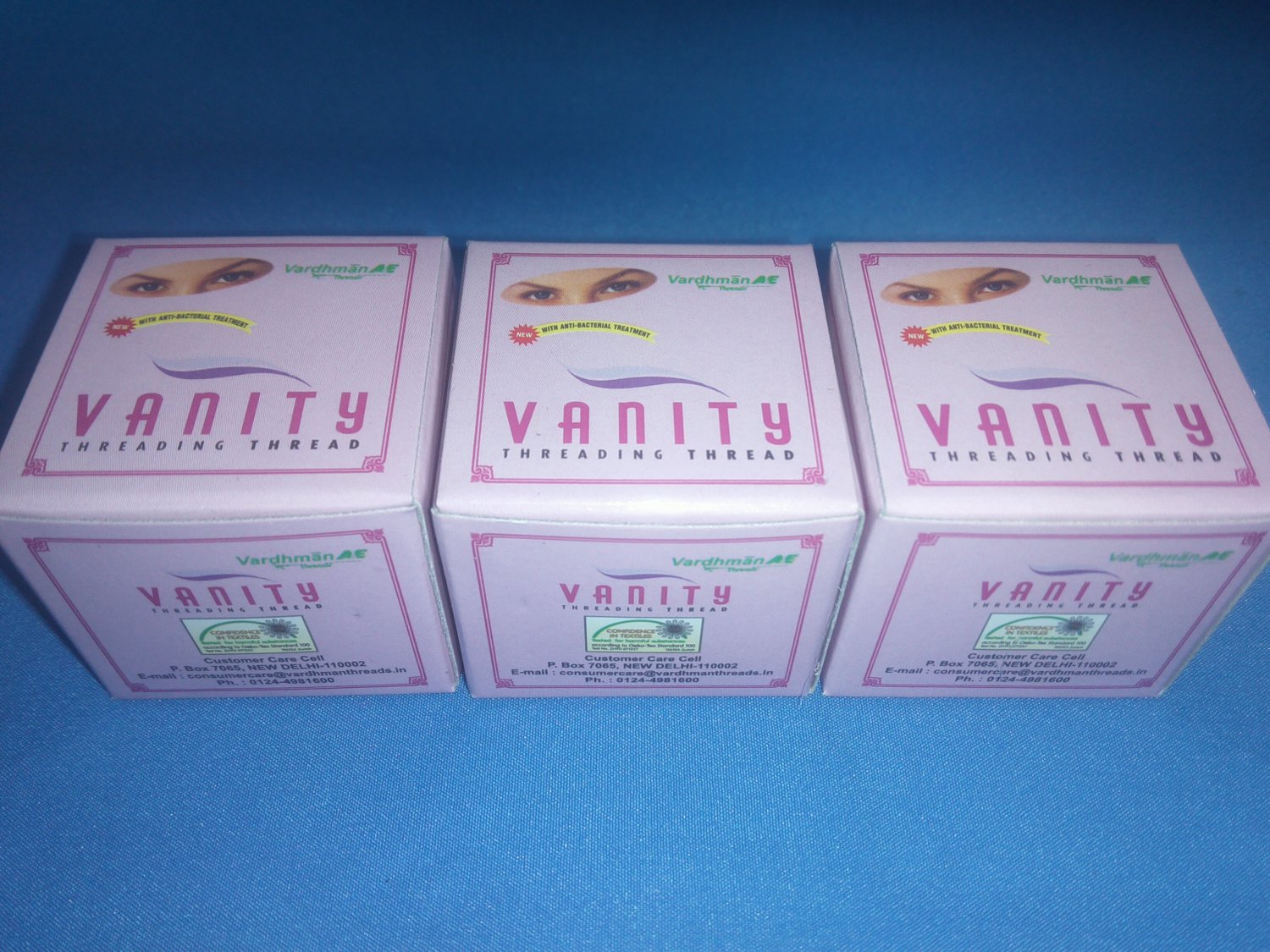 3 Spool Vanity Eyebrow Cotton Threading Threads Antiseptic Facial hair Remover