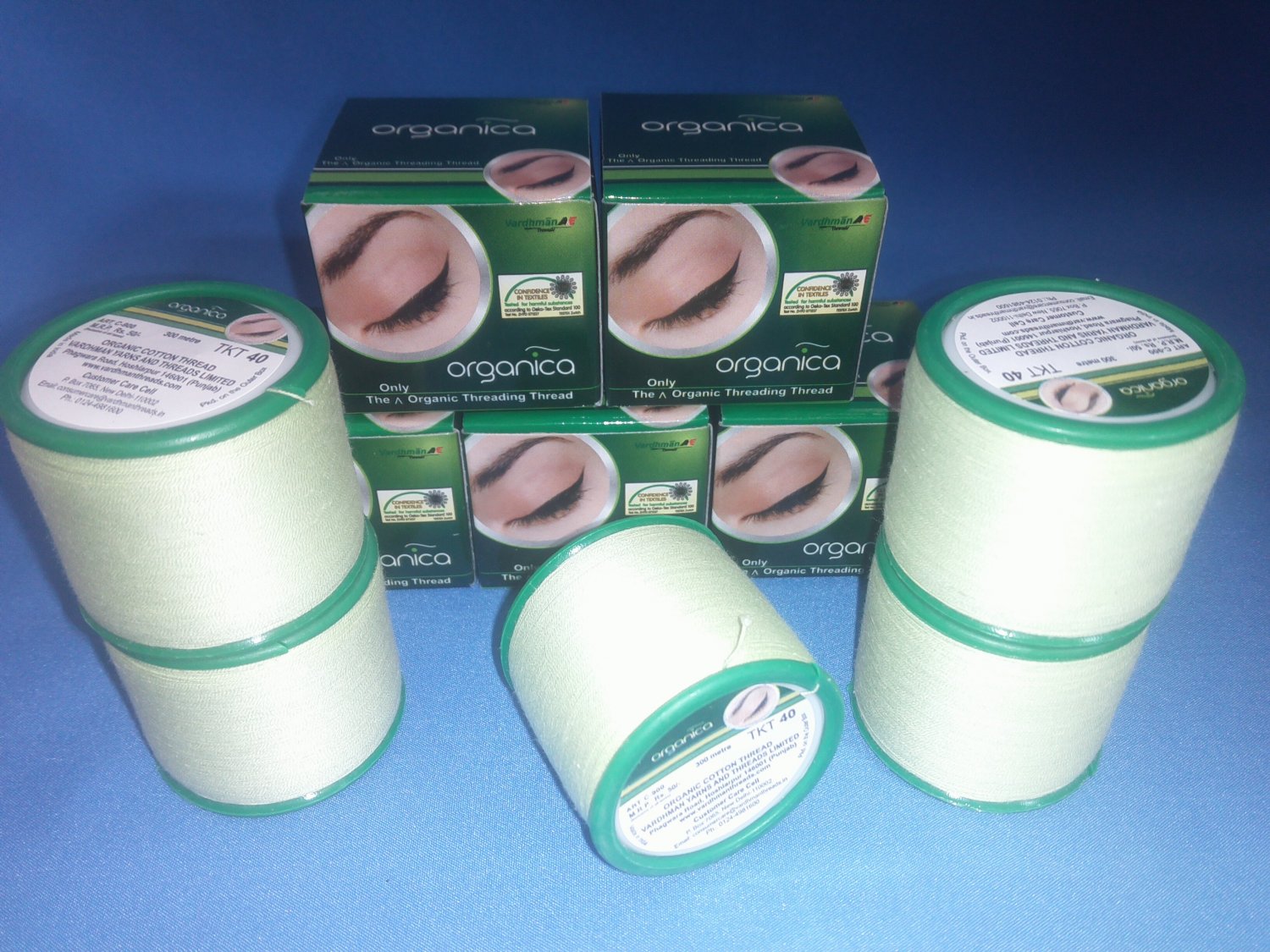 5 Spool Organica Eyebrow Cotton Threading Threads Antiseptic Facial hair Remover