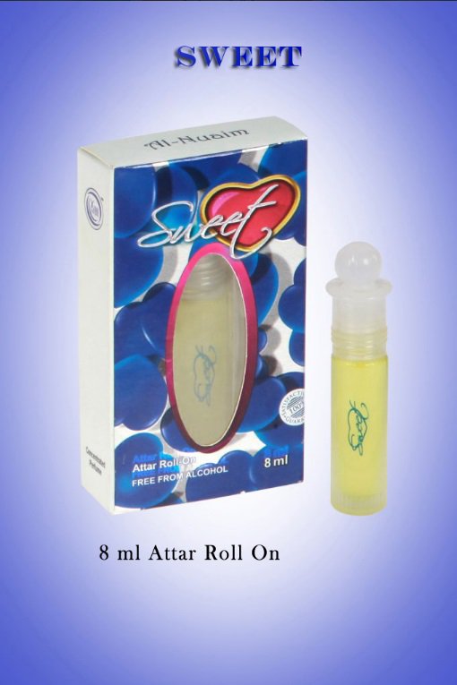 Al Nuaim Sweet 8ml Attar Perfume Oil Alcohol Free Natural Fragrance +Shipping