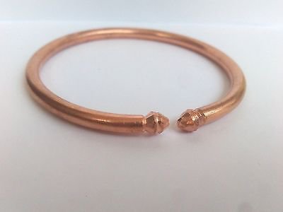 Pure copper cratched Rounded Bracelet Cuff Kada Kadaa - Men Women - Fashion