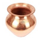 100% Copper Lota Kalash Pot Kitchen diwali Navratra Hindu Puja Religious + Shipp