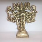 PANCHMUKHI HANUMAN / FIVE FACE BAJRANG BALI BRASS STANDING STATUE RELIGIOUS EDH