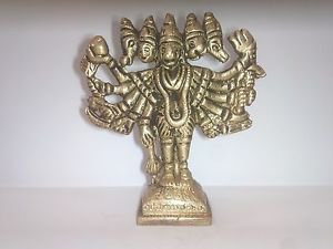 PANCHMUKHI HANUMAN / FIVE FACE BAJRANG BALI BRASS STANDING STATUE RELIGIOUS EDH