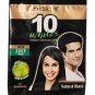10 Packet Indica 10 Minutes Herbal Hair Color-Natural Black with Amla & Heena