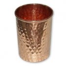 100% Copper 300ml Hammered Drinking Glass Cup Tumbler Mug - Ayurveda Health Yoga