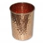 100% Copper 300ml Hammered Drinking Glass Cup Tumbler Mug - Ayurveda Health Yoga