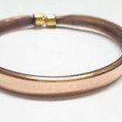Flat Copper Adjustable Bracelet Cuff Wristlet Wristband - Brass Cap- Men Women