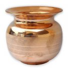 Prayer Kalash Lota Pot Pure Copper Traditional Pooja Item Hindu Arti Lota