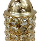 Brass Akhand Diya Diamond Crystal Deepak Dia Akhand Jyot , Magical Lantern Brass