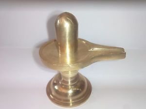 Rare Shivling Statue 100% Pure Brass Hindu God Shiva Lingam Puja Religious idol