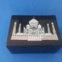 Taj Mahal Inlay Work 4"x3x2 Inch Black Marble Jewelry Box,trinket box + Shipp1
