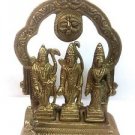 RAM DARBAR BRASS STATUE LORD RAMA WITH GODDESS SITA,LAKSHMANA AND HANUMAN INDIA