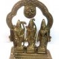 RAM DARBAR BRASS STATUE LORD RAMA WITH GODDESS SITA,LAKSHMANA AND HANUMAN INDIA