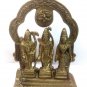RAM DARBAR BRASS STATUE LORD RAMA WITH GODDESS SITA,LAKSHMANA AND HANUMAN INDIA