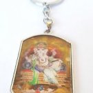 Ganesh ganesha Tag 3D PHOTO Figurine Key Ring Key Chain For luck Free Shipping