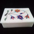 4"x3"x1" Marble Ring Jewelry Box Floral Design Inlay work Art Free Shipping1