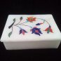 4"x3"x1" Marble Ring Jewelry Box Floral Design Inlay work Art Free Shipping1