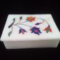 4"x3"x1" Marble Ring Jewelry Box Floral Design Inlay work Art Free Shipping1